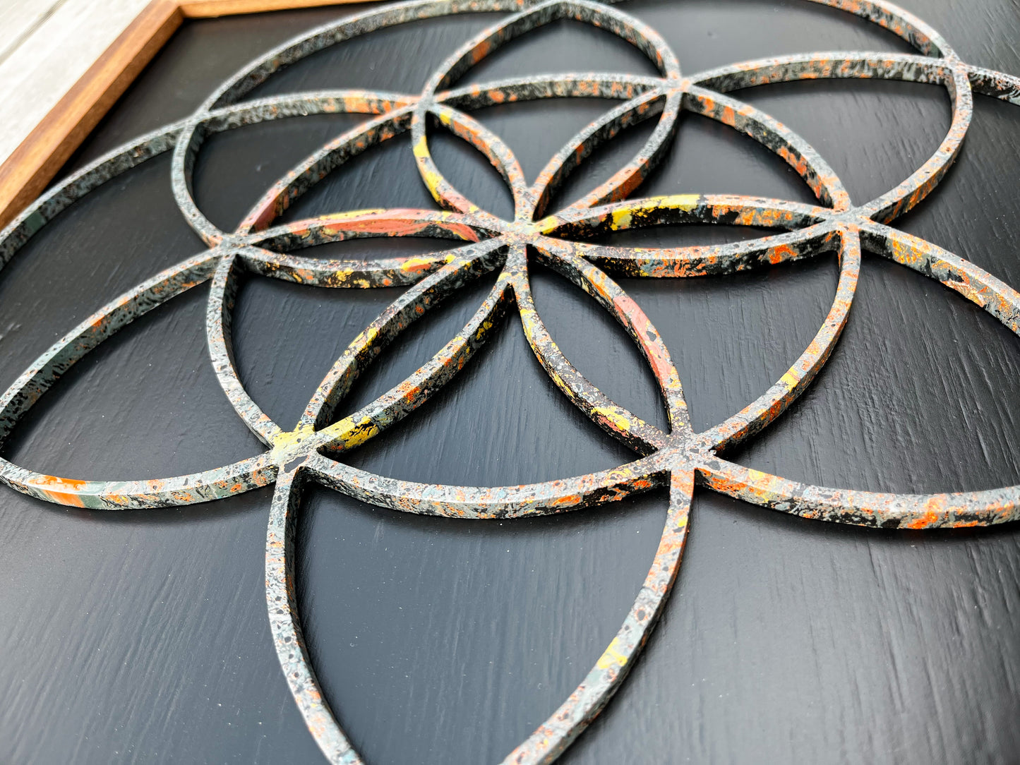 Seed of Life | Handmade Wood Art | 16" x 16"