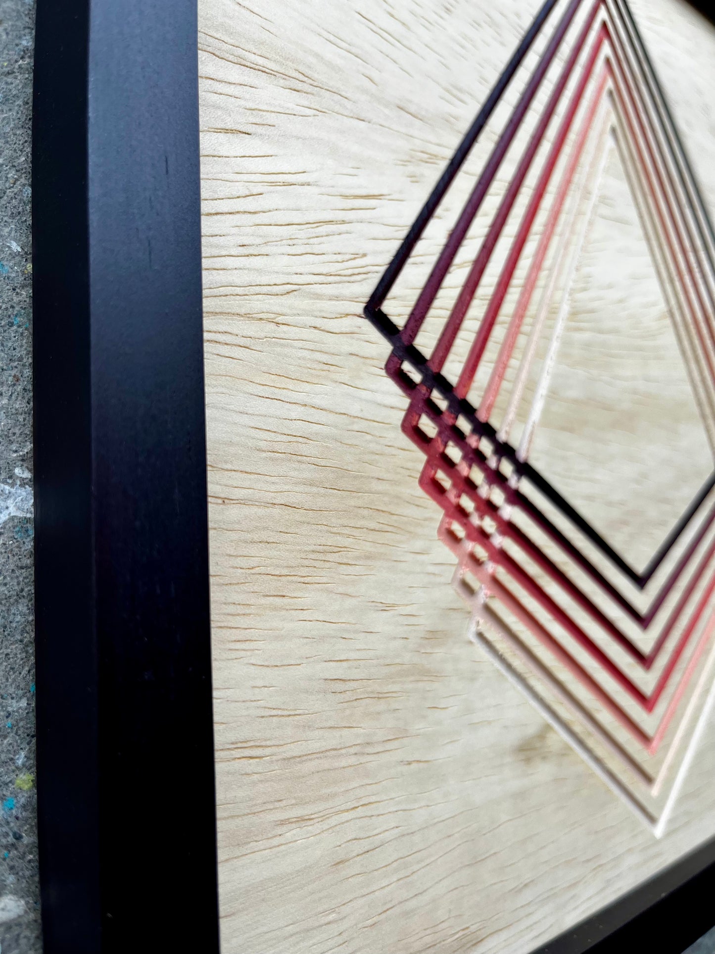 Transitions | Carved Wood Art | 11" x 11"