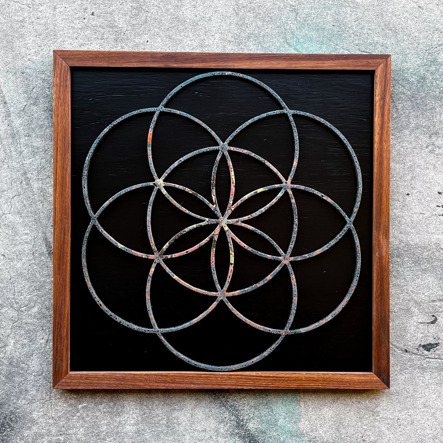 Seed of Life | Handmade Wood Art | 16" x 16"