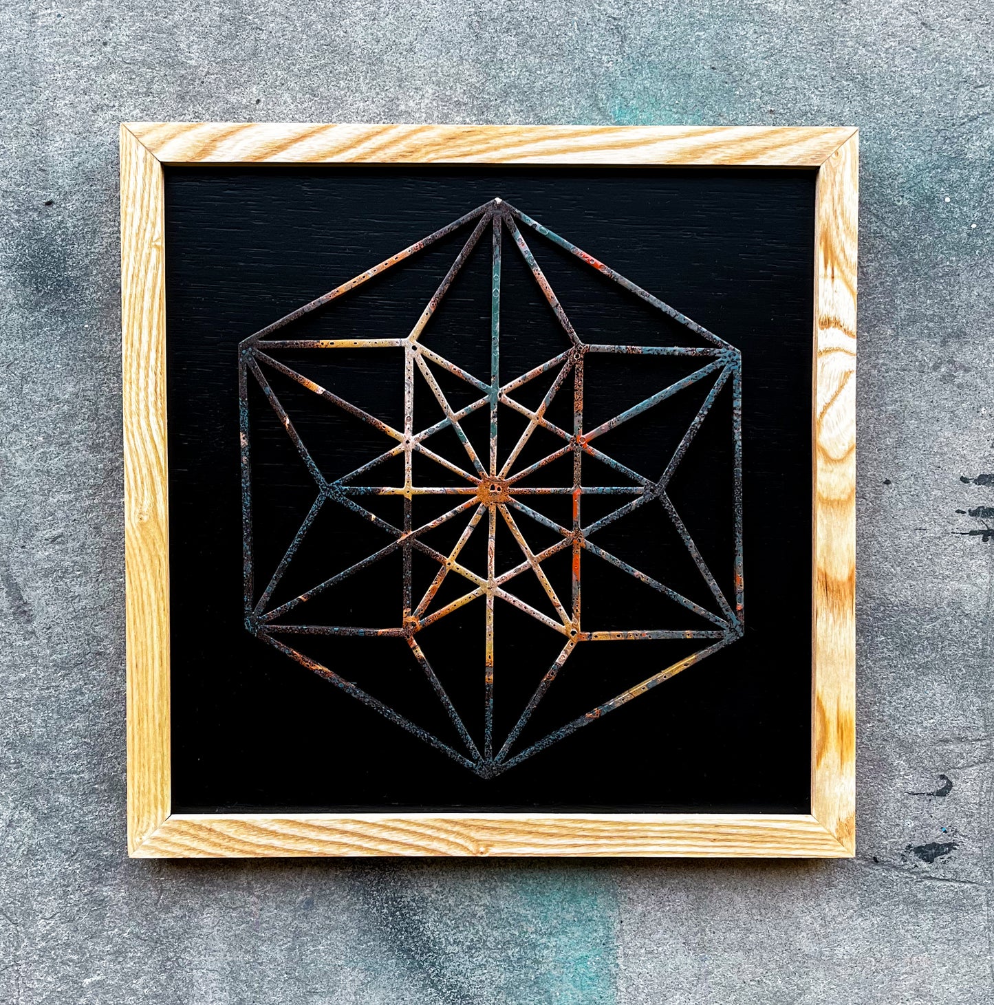 Vector Equilibrium | Handmade Wood Art | 14" x 14"