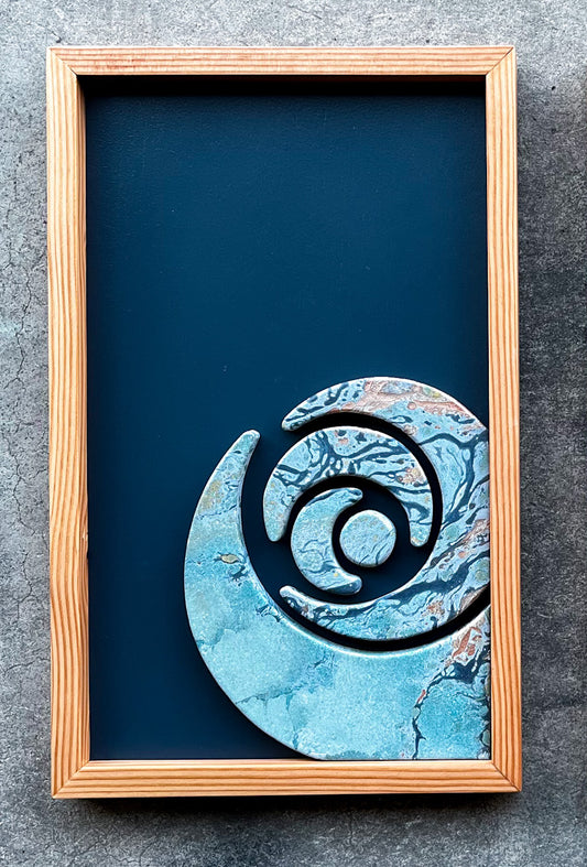 Blue Rose 1 | Handmade Wood Art