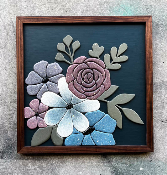 Midnight Bouquet | Handmade Wood Art