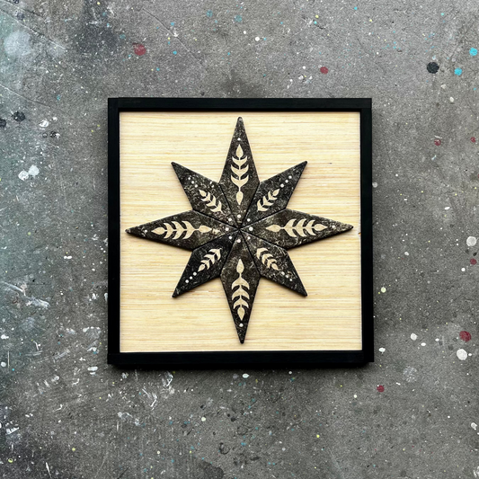 Yule Star | Handmade Wood Art | 12" x 12"