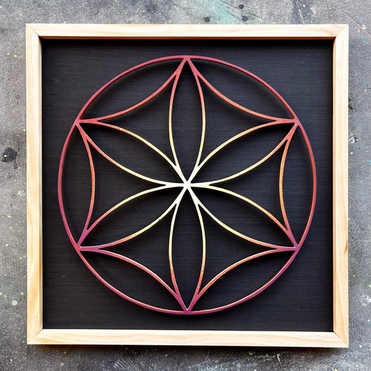 Morning Light | Handmade Wood Art | 24" x 24"