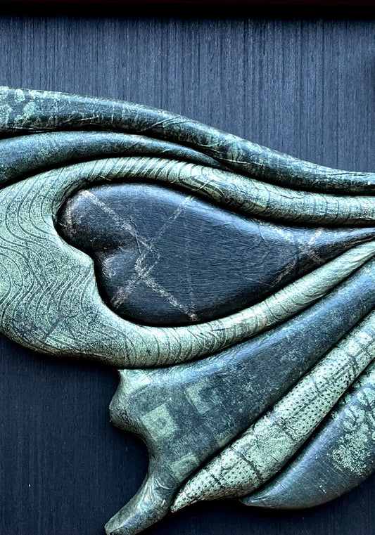 Paper Wings | Handmade Wood Art | 25" x 11"