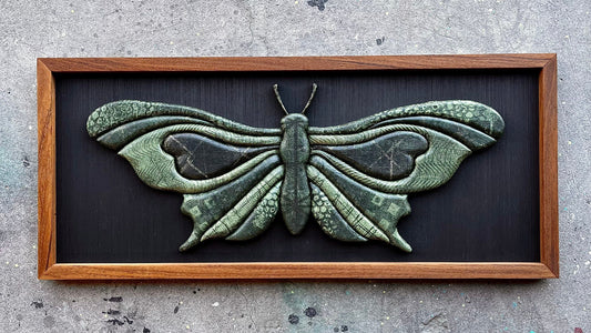 Paper Wings | Handmade Wood Art | 25" x 11"