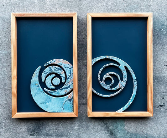 Blue Roses | Handmade Wood Art