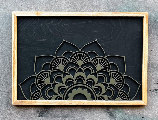 Mandala Rising | Handmade Wood Art | 25" x 17"